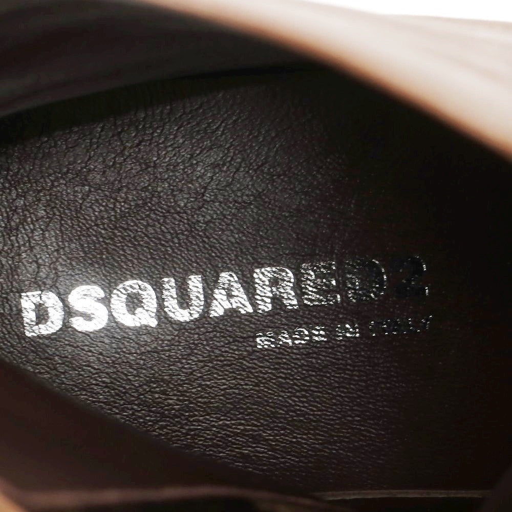【新品】ディースクエアード DSQUARED2 レザー サイドジップブーツ メタリックブラウン【 40 】【 状態ランクN 】【 メンズ 】