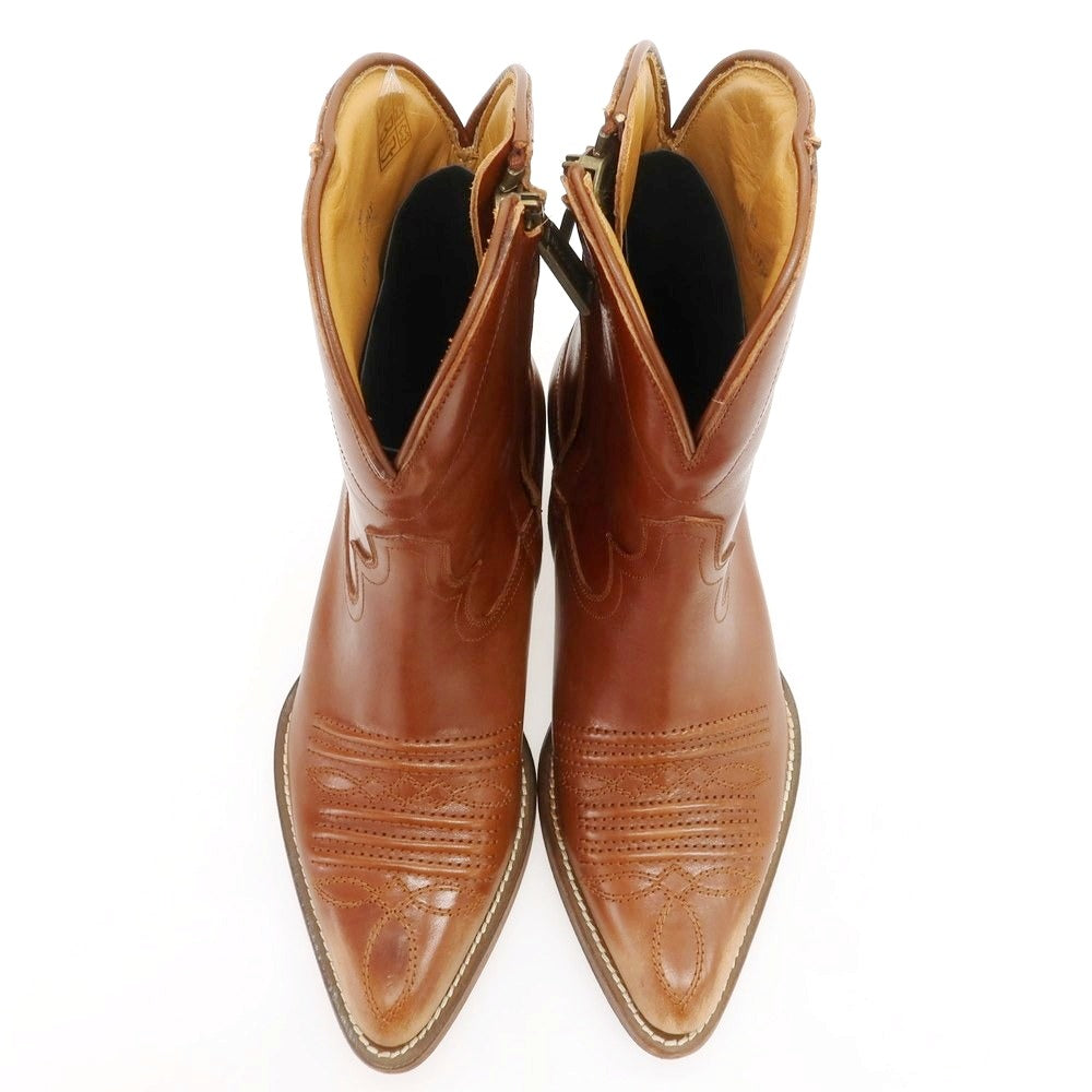 【新品】ディースクエアード DSQUARED2 レザー ウエスタンブーツ ブラウン【 39 】【 状態ランクN 】【 メンズ 】