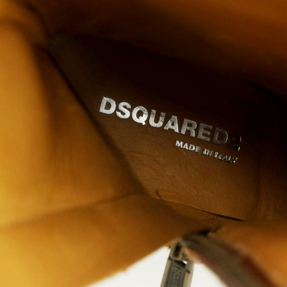 【新品】ディースクエアード DSQUARED2 レザー ウエスタンブーツ ブラウン【 39 】【 状態ランクN 】【 メンズ 】