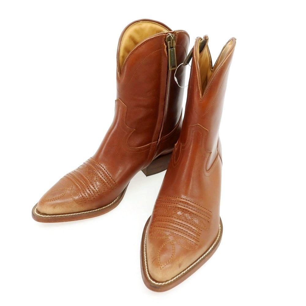 【新品】ディースクエアード DSQUARED2 レザー ウエスタンブーツ ブラウン【 40 】【 状態ランクN 】【 メンズ 】