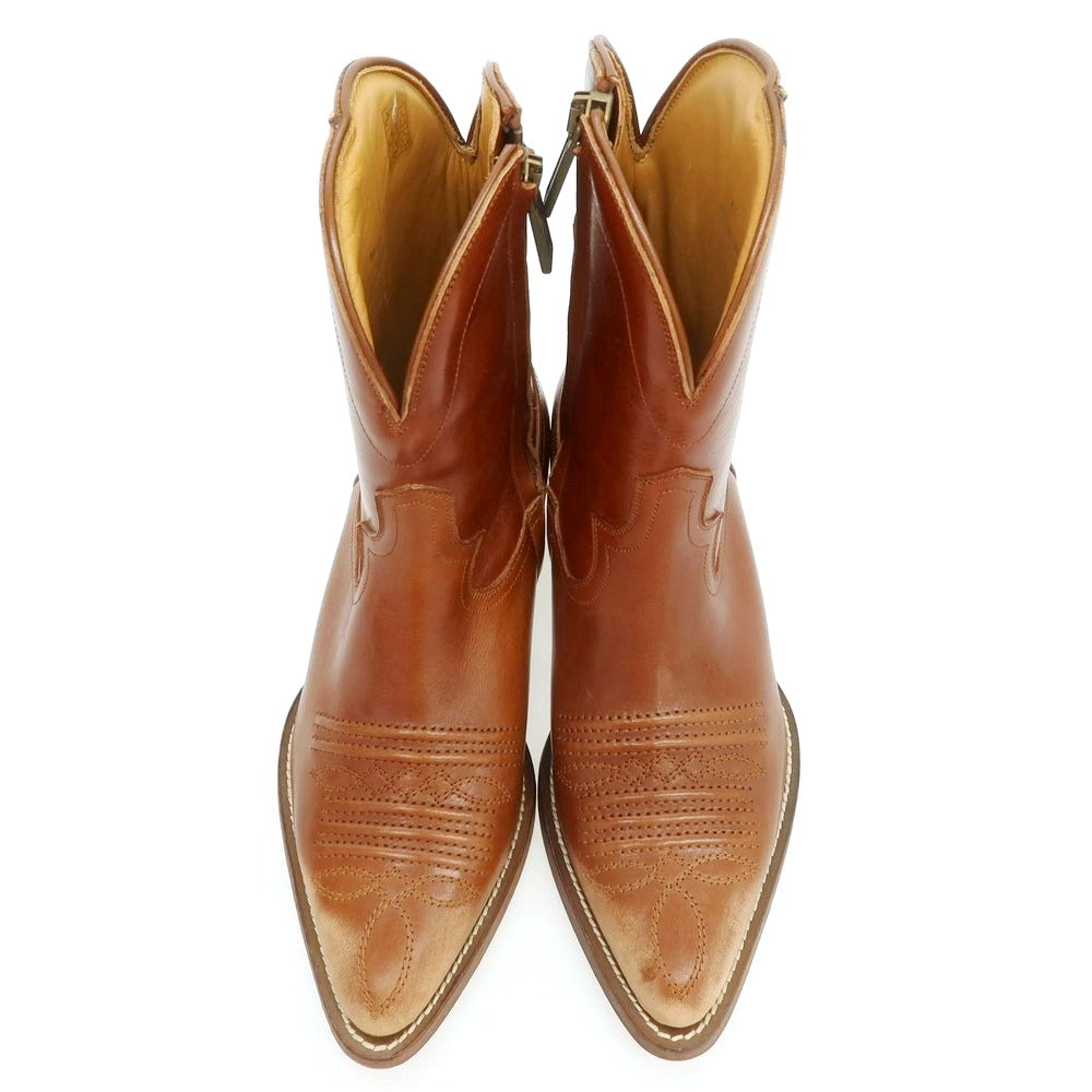 【新品】ディースクエアード DSQUARED2 レザー ウエスタンブーツ ブラウン【 41 】【 状態ランクN 】【 メンズ 】