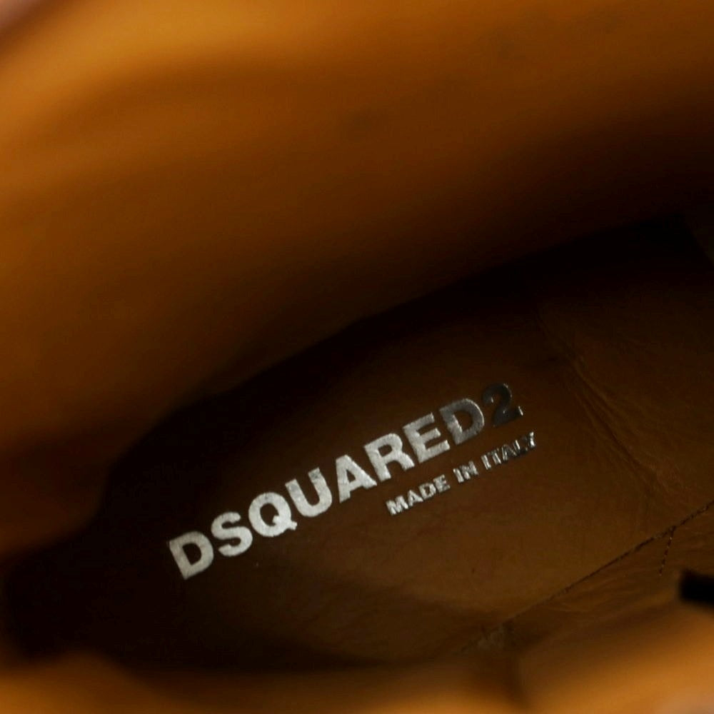 【新品】ディースクエアード DSQUARED2 レザー ウエスタンブーツ ブラウン【 41 】【 状態ランクN 】【 メンズ 】
