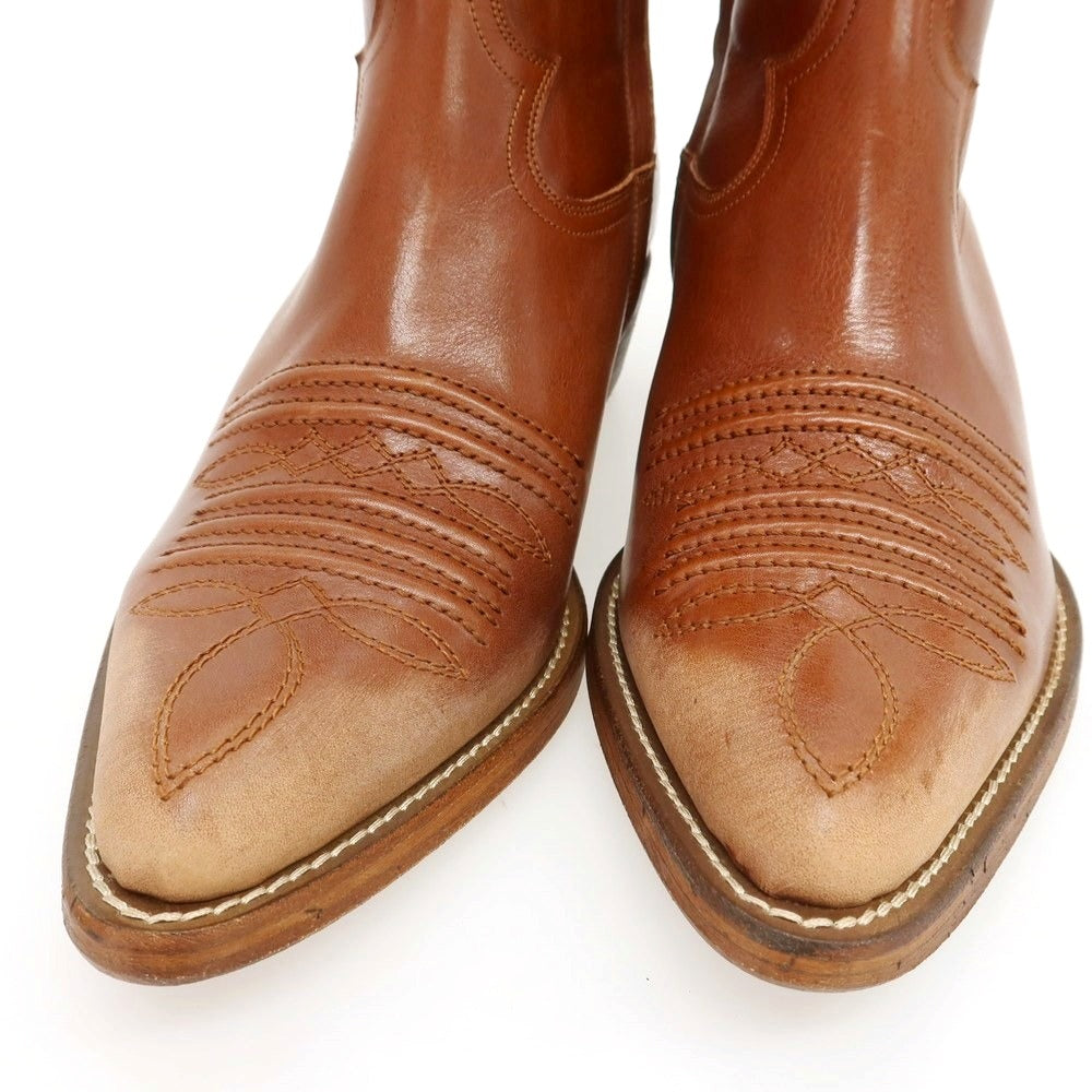 【新品】ディースクエアード DSQUARED2 レザー ウエスタンブーツ ブラウン【 42 】【 状態ランクN 】【 メンズ 】