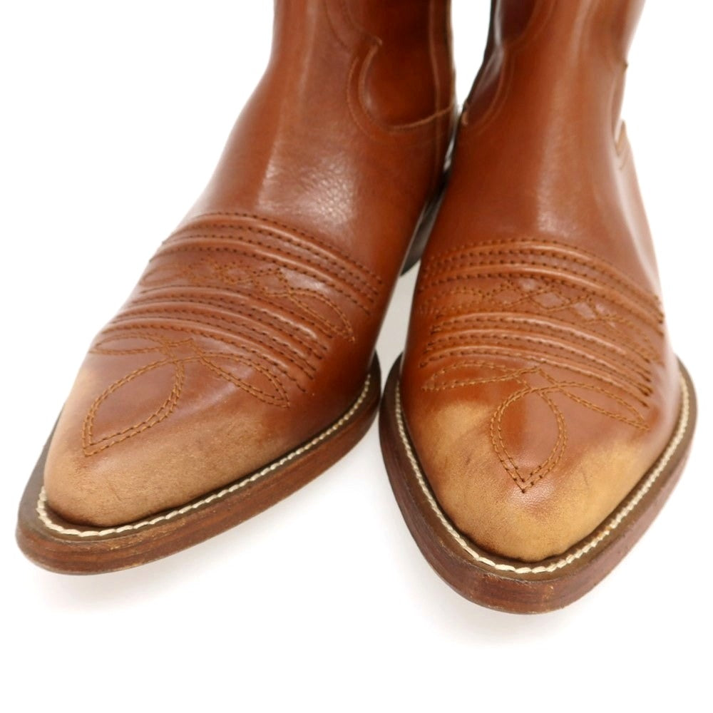 【新品】ディースクエアード DSQUARED2 レザー ウエスタンブーツ ブラウン【 43 】【 状態ランクN 】【 メンズ 】