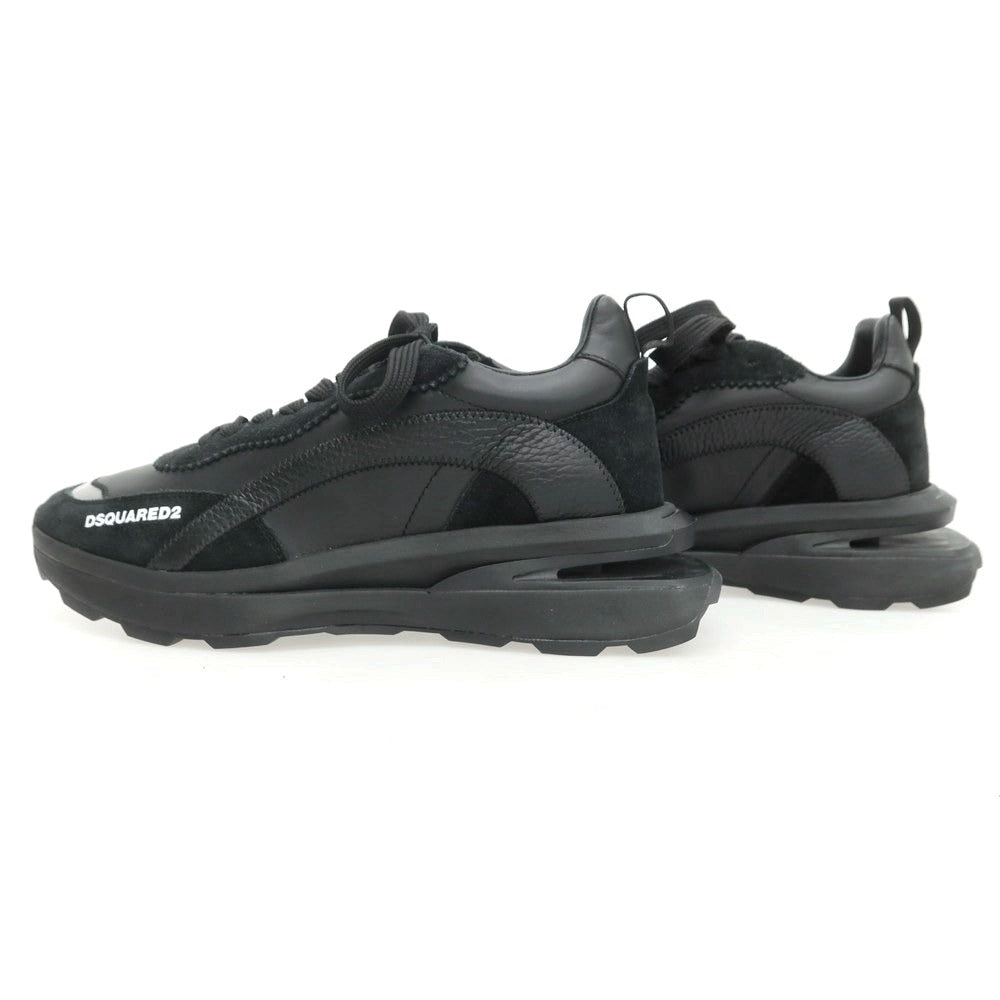 【新品】ディースクエアード DSQUARED2 Slash レザー スニーカー ブラック【 40 】【 状態ランクN 】【 メンズ 】