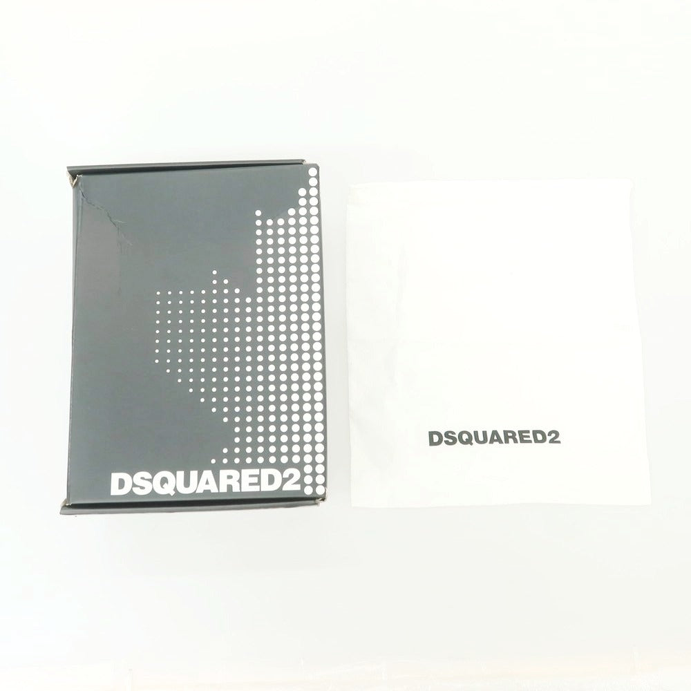 【新品】ディースクエアード DSQUARED2 Slash レザー スニーカー ブラック【 40 】【 状態ランクN 】【 メンズ 】