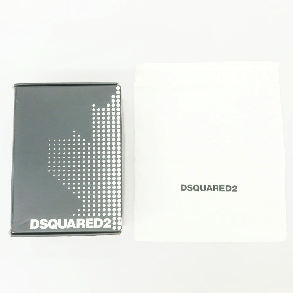 【新品】ディースクエアード DSQUARED2 Slash レザー スニーカー ブラック【 43 】【 状態ランクN 】【 メンズ 】