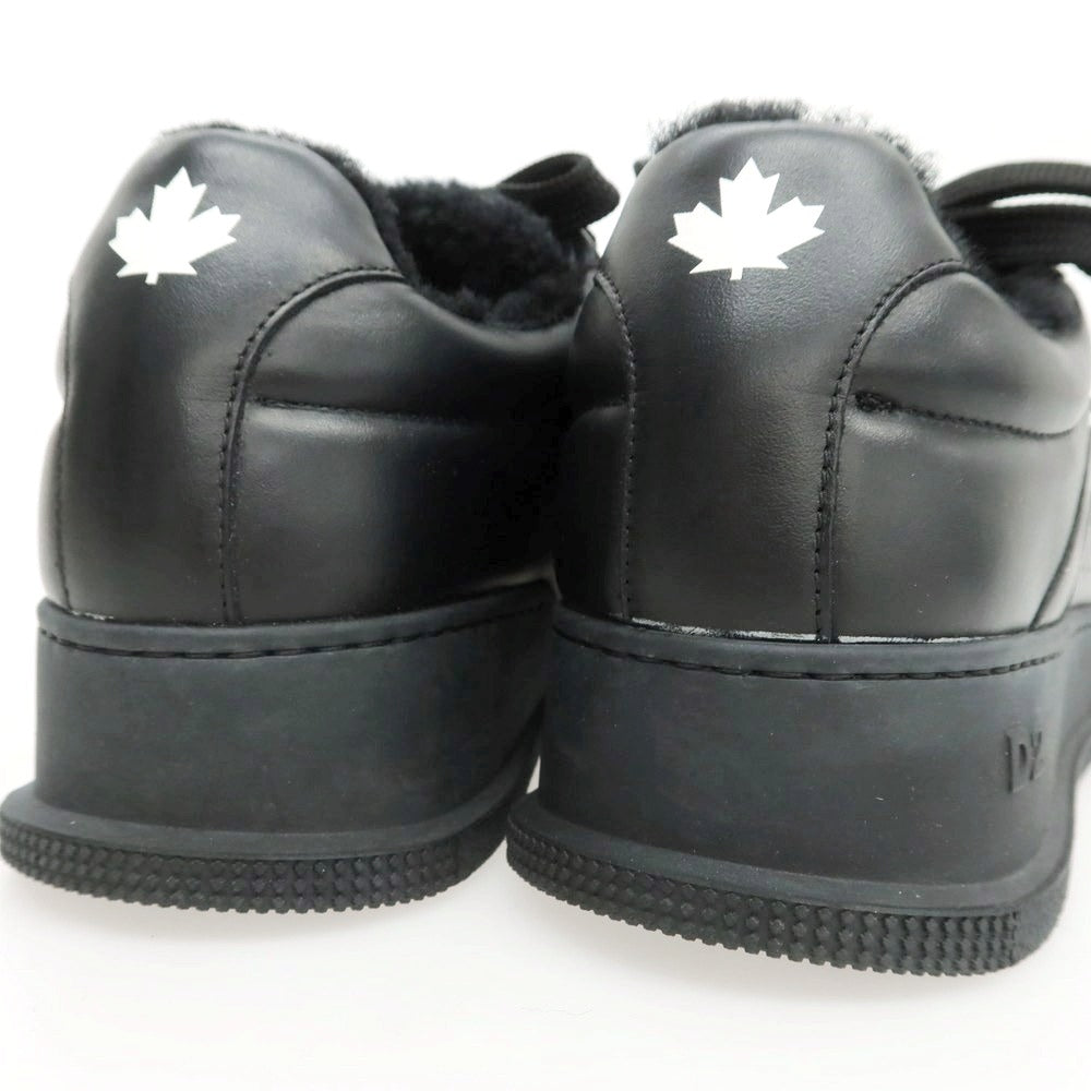 【新品】ディースクエアード DSQUARED2 Canadian ボア レザー スニーカー ブラック【 42 】【 状態ランクN 】【 メンズ 】