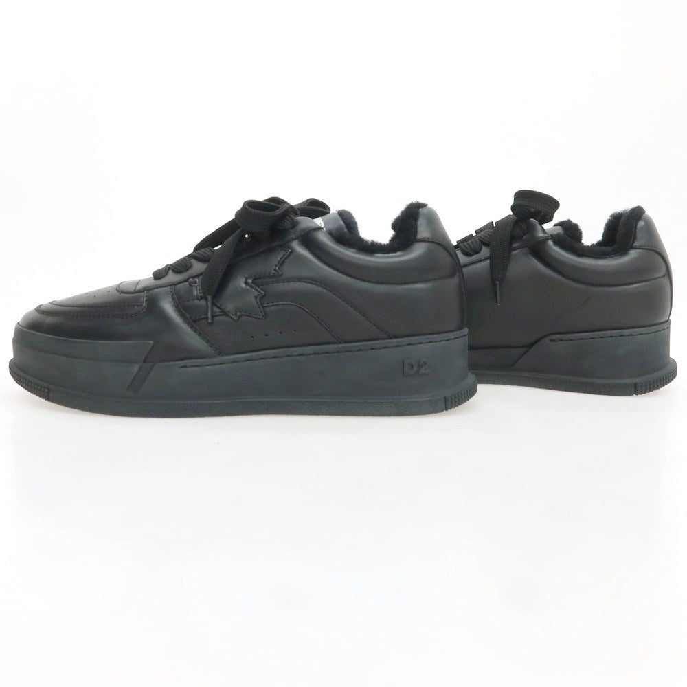 【新品】ディースクエアード DSQUARED2 Canadian ボア レザー スニーカー ブラック【 42 】【 状態ランクN 】【 メンズ 】