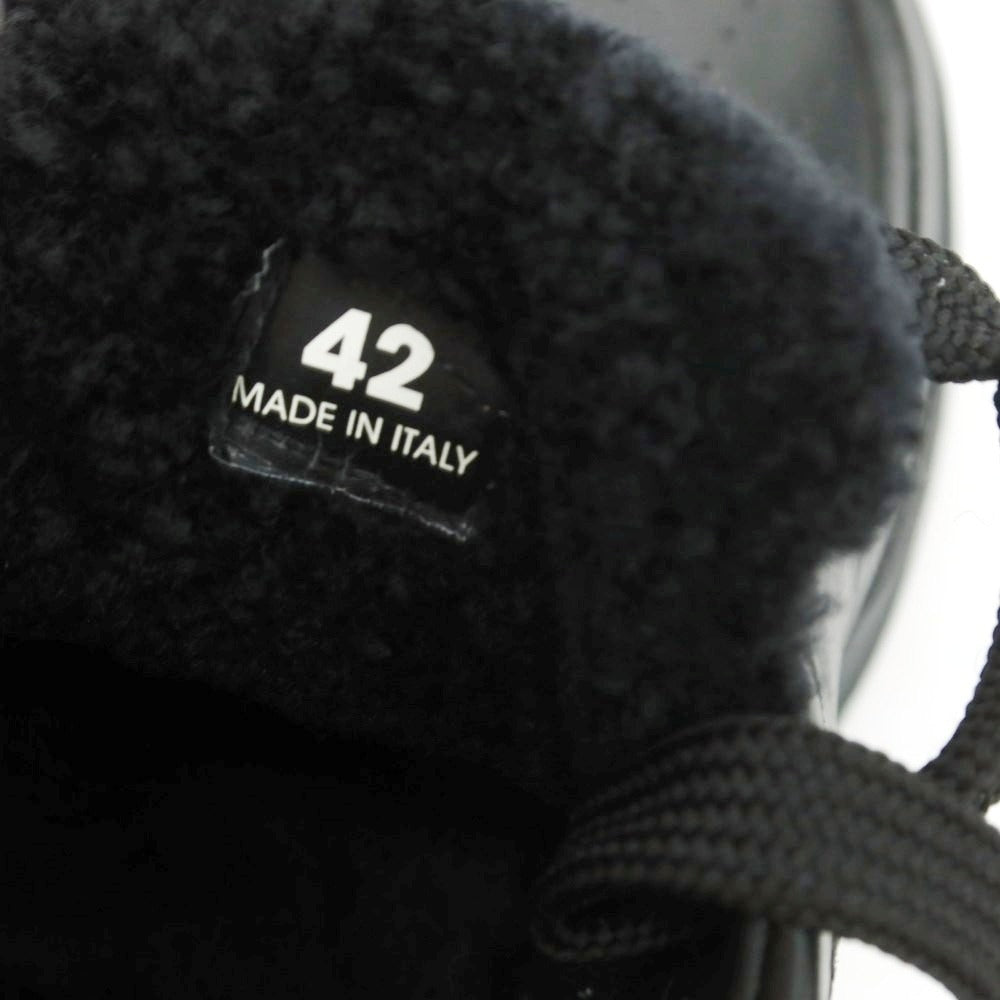 【新品】ディースクエアード DSQUARED2 Canadian ボア レザー スニーカー ブラック【 42 】【 状態ランクN 】【 メンズ 】