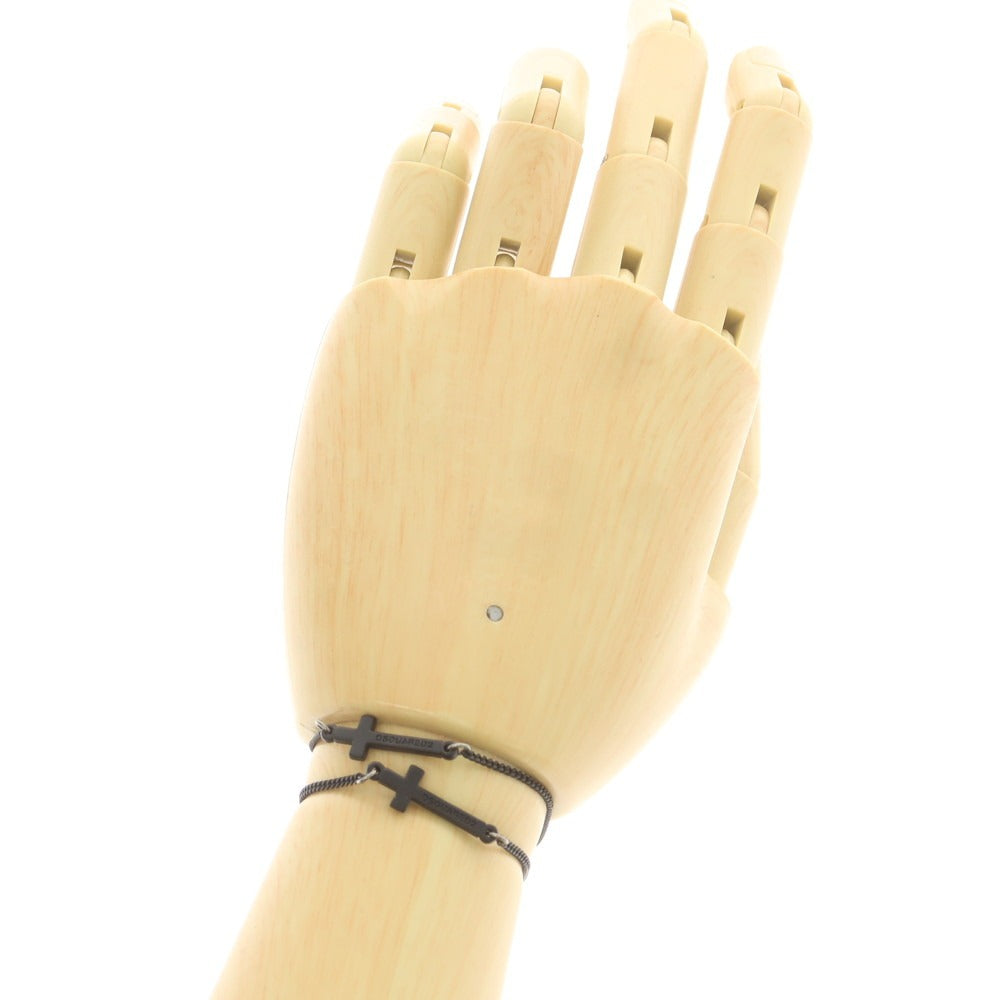 【新品】ディースクエアード DSQUARED2 2連 クロス ブレスレット ブラック【 S 】【 状態ランクN 】【 メンズ 】