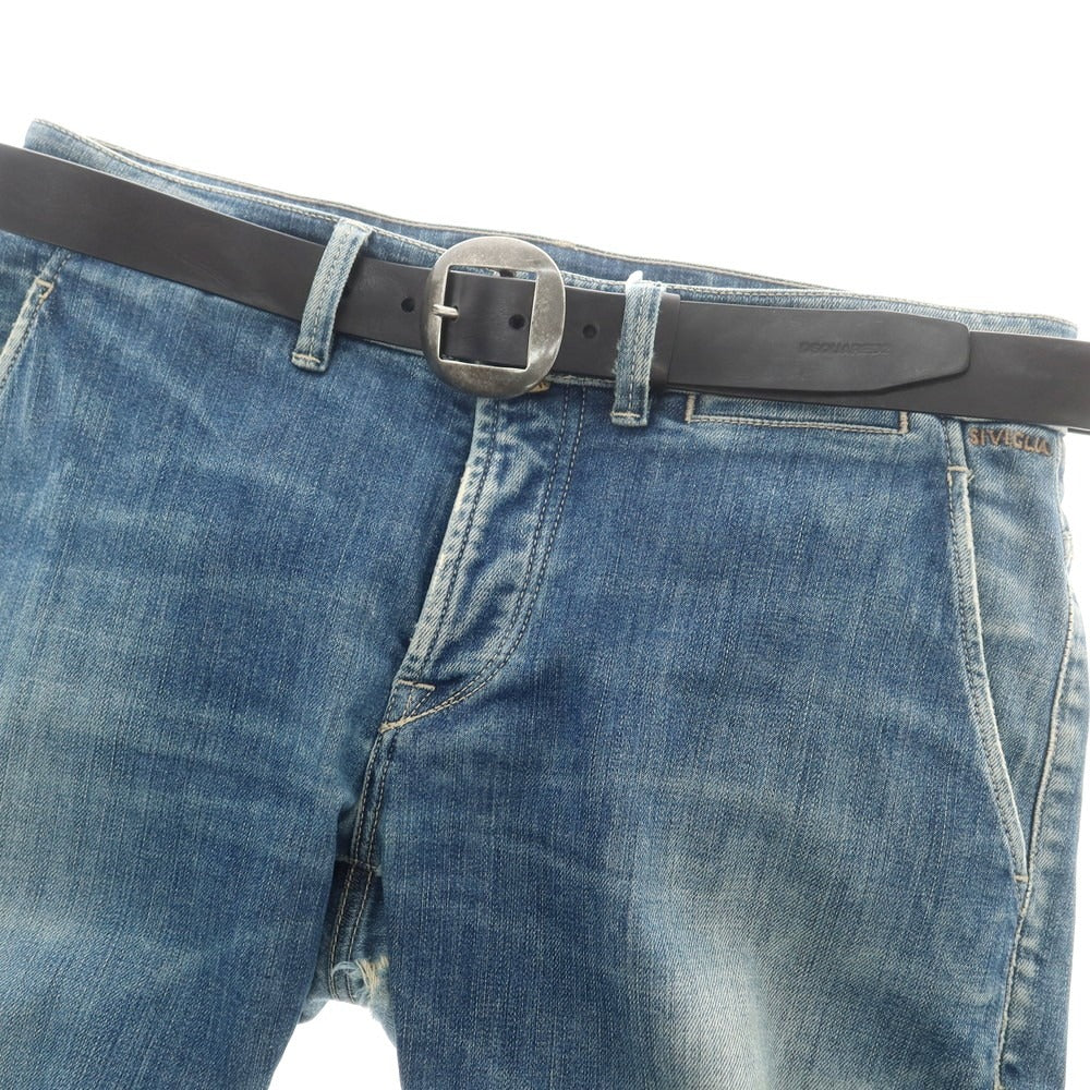 【新品】ディースクエアード DSQUARED2 レザー ベルト ブラック【 100 】【 状態ランクN 】【 メンズ 】