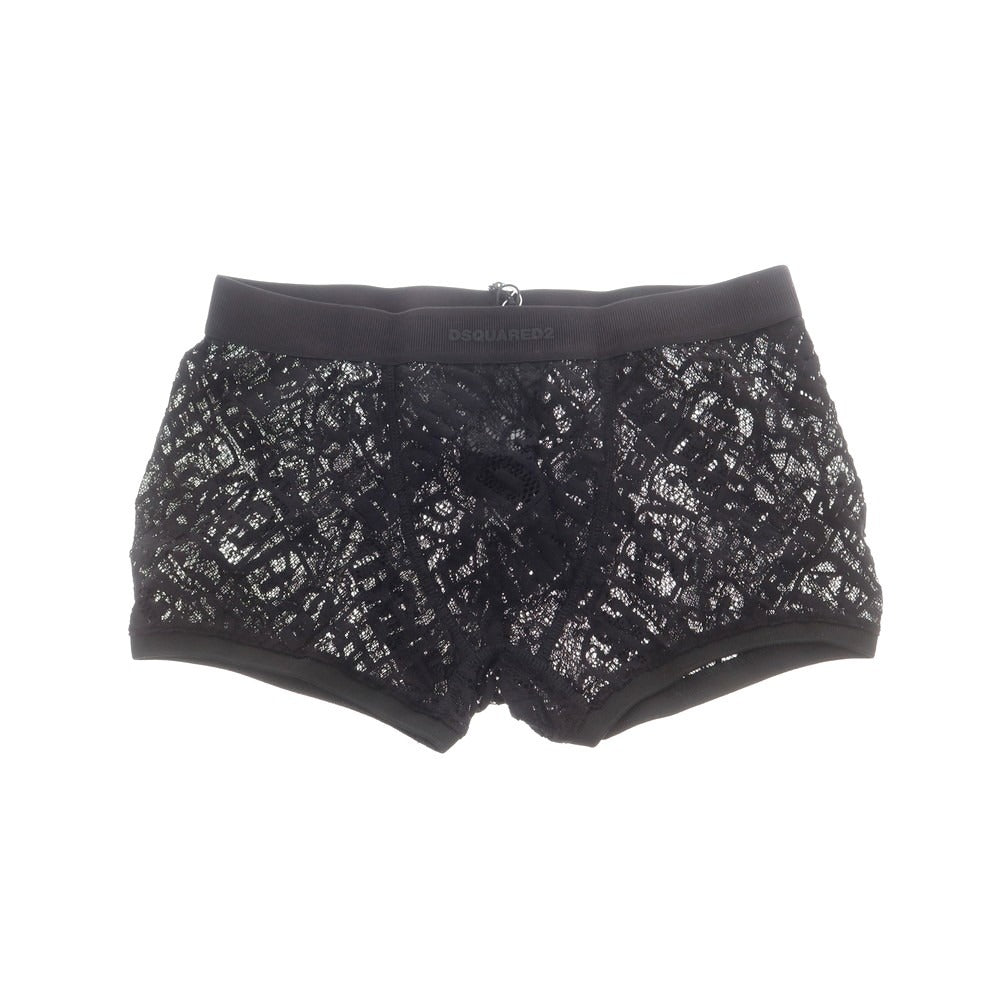 【新品アウトレット】ディースクエアード DSQUARED2 総レース トランクス 下着 ブラック【 M 】【 状態ランクN- 】【 メンズ 】