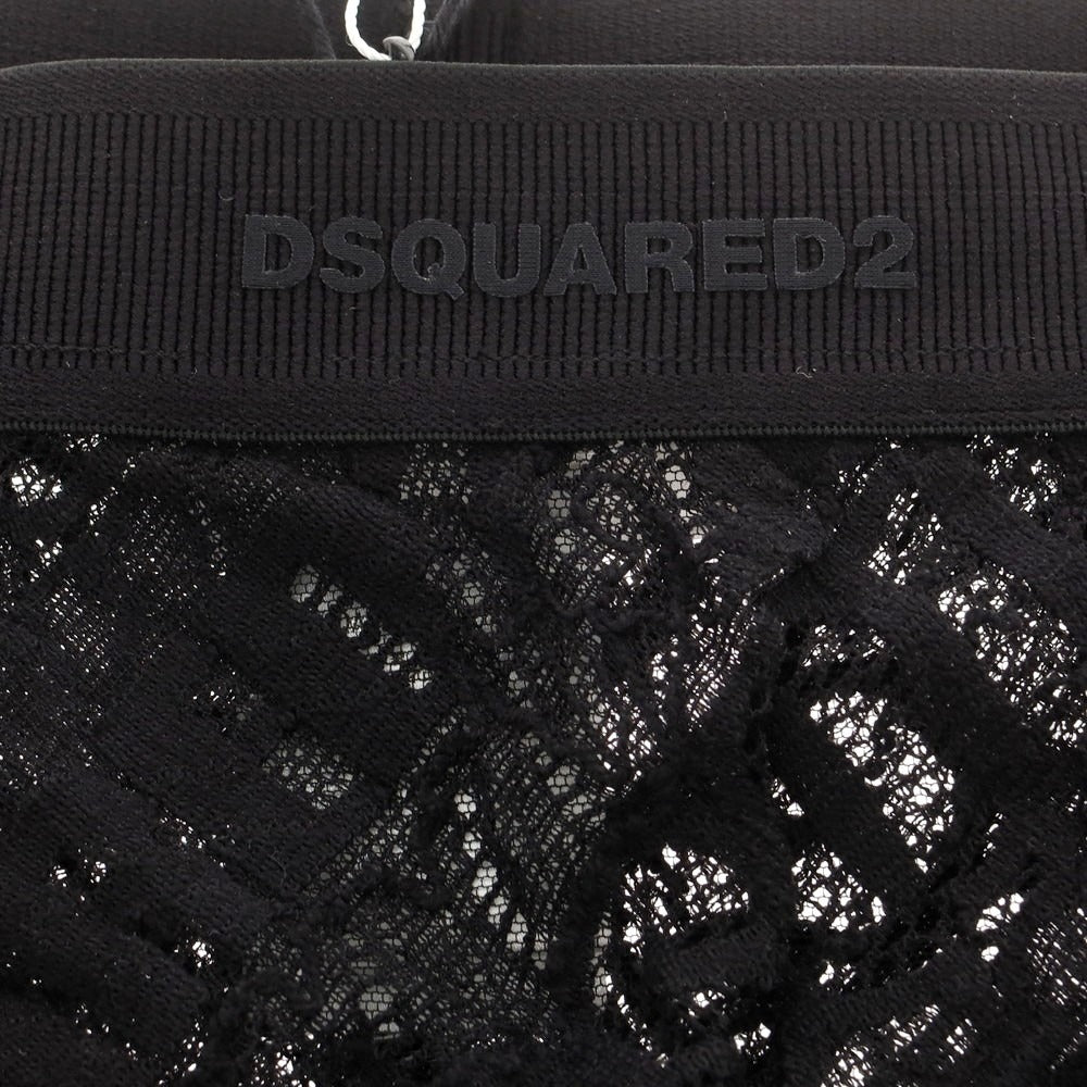 【新品アウトレット】ディースクエアード DSQUARED2 総レース トランクス 下着 ブラック【 M 】【 状態ランクN- 】【 メンズ 】