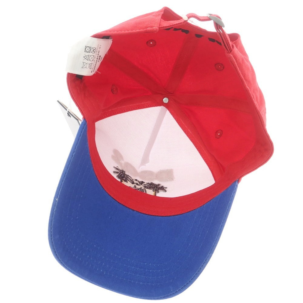 【新品】ディースクエアード DSQUARED2 コットン ベースボールキャップ レッドxホワイト【 UNI 】【 状態ランクN 】【 メンズ 】