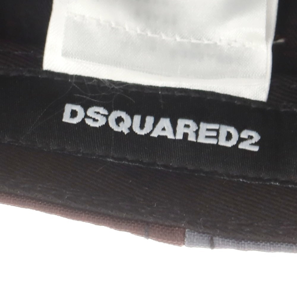 【新品】ディースクエアード DSQUARED2 ナイロン カモフラ ベースボールキャップ グレーxオレンジ【 UNI 】【 状態ランクN 】【 メンズ 】