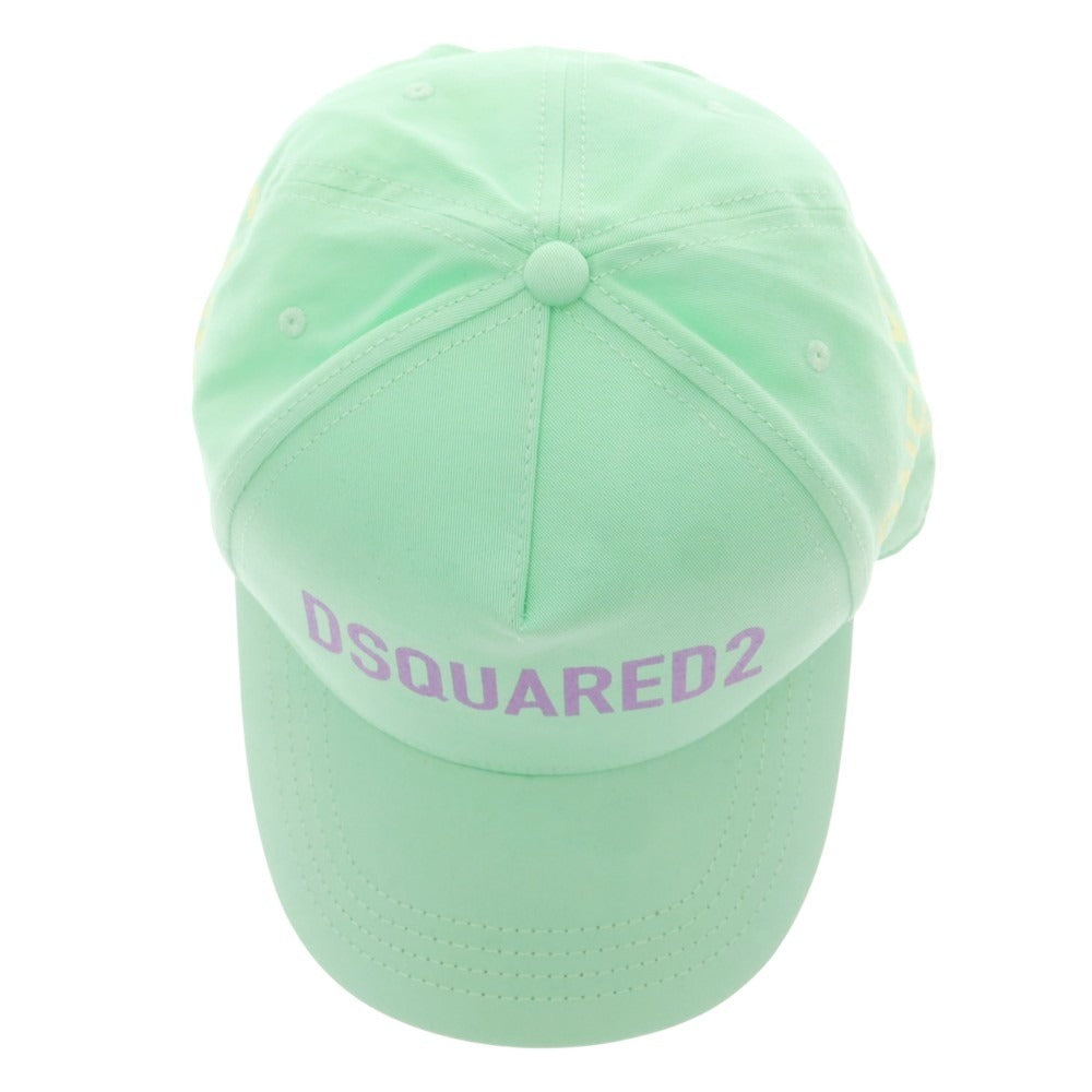 【新品アウトレット】ディースクエアード DSQUARED2 コットン ベースボールキャップ ミントグリーン【 UNI 】【 状態ランクN- 】【 メンズ 】