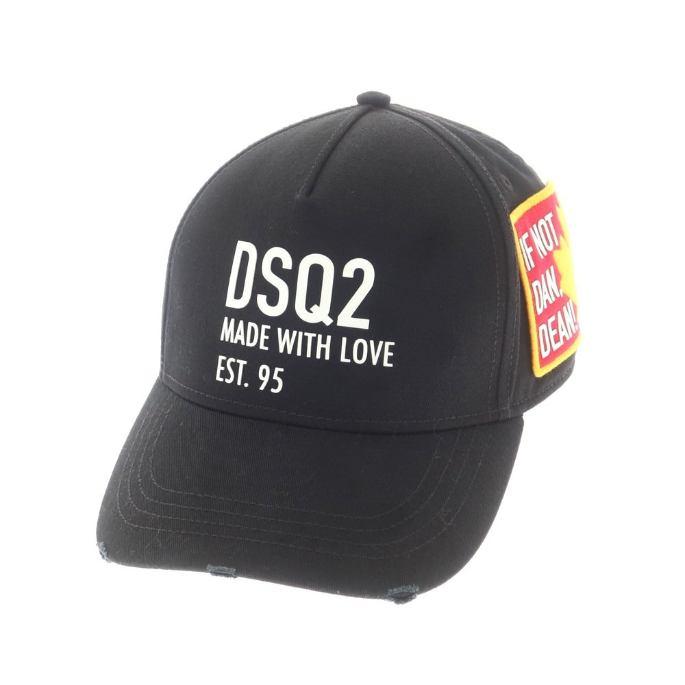 【新品】ディースクエアード DSQUARED2 コットン ベースボールキャップ ブラック【 UNI 】【 状態ランクN 】【 メンズ 】