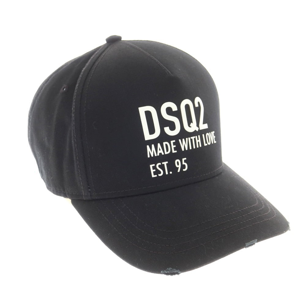 【新品】ディースクエアード DSQUARED2 コットン ベースボールキャップ ブラック【 UNI 】【 状態ランクN 】【 メンズ 】