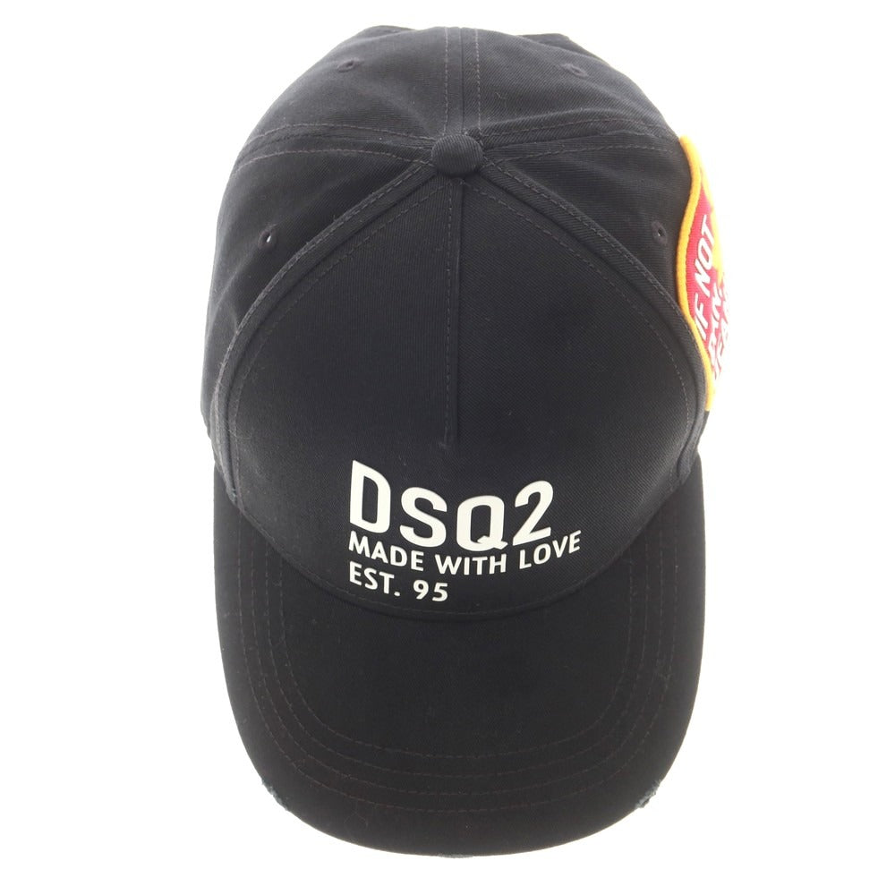 【新品】ディースクエアード DSQUARED2 コットン ベースボールキャップ ブラック【 UNI 】【 状態ランクN 】【 メンズ 】