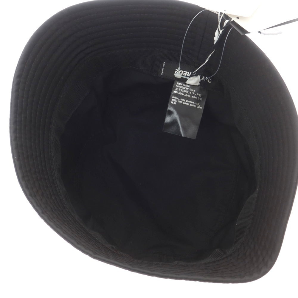 【新品】ディースクエアード DSQUARED2 ナイロン バケットハット ブラック【 M 】【 状態ランクN 】【 メンズ 】