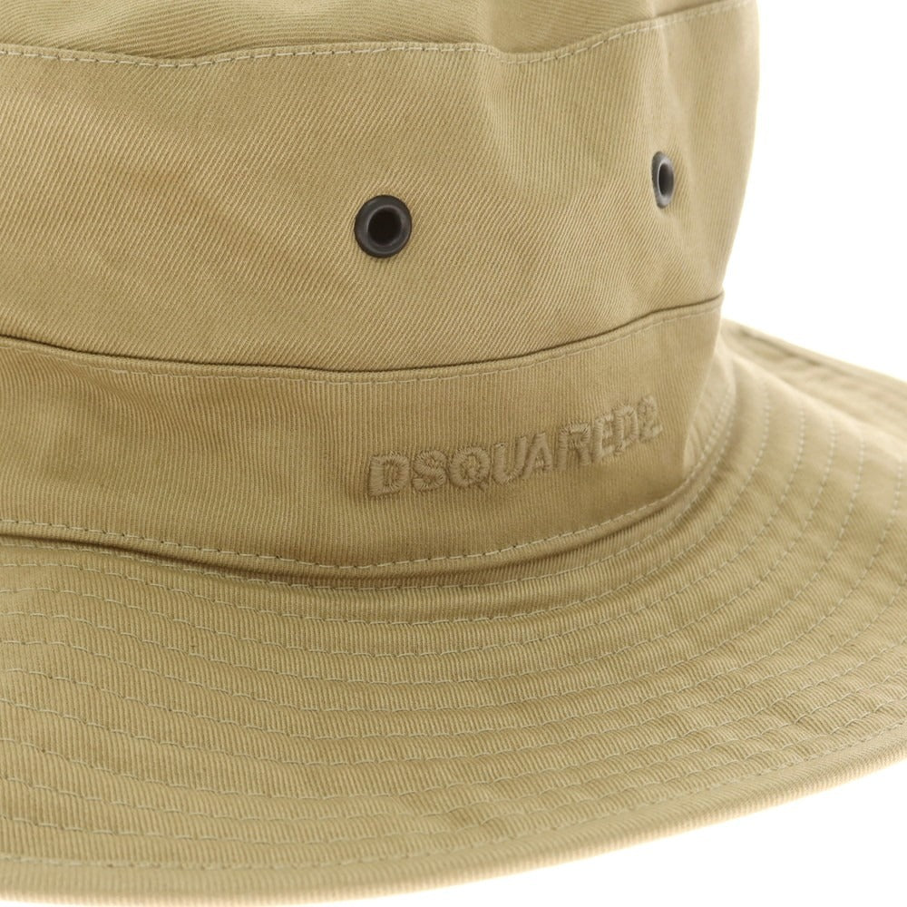 【新品】ディースクエアード DSQUARED2 コットンポリウレタンポリエステル サファリハット カーキベージュ【 L 】【 状態ランクN 】【 メンズ 】