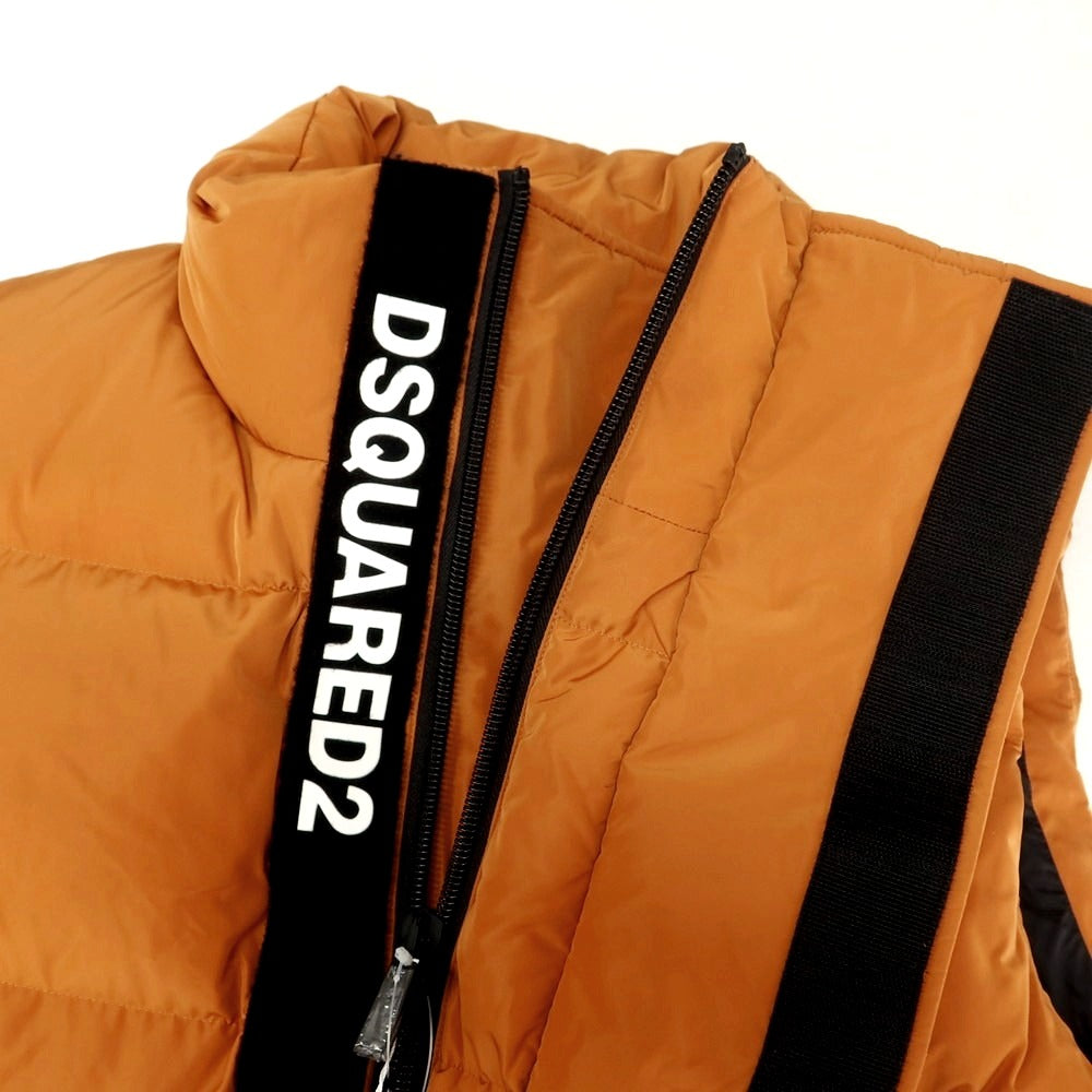 【新品アウトレット】ディースクエアード DSQUARED2 ポリエステル ダウンベスト オレンジ【 50 】【 状態ランクN- 】【 メンズ 】