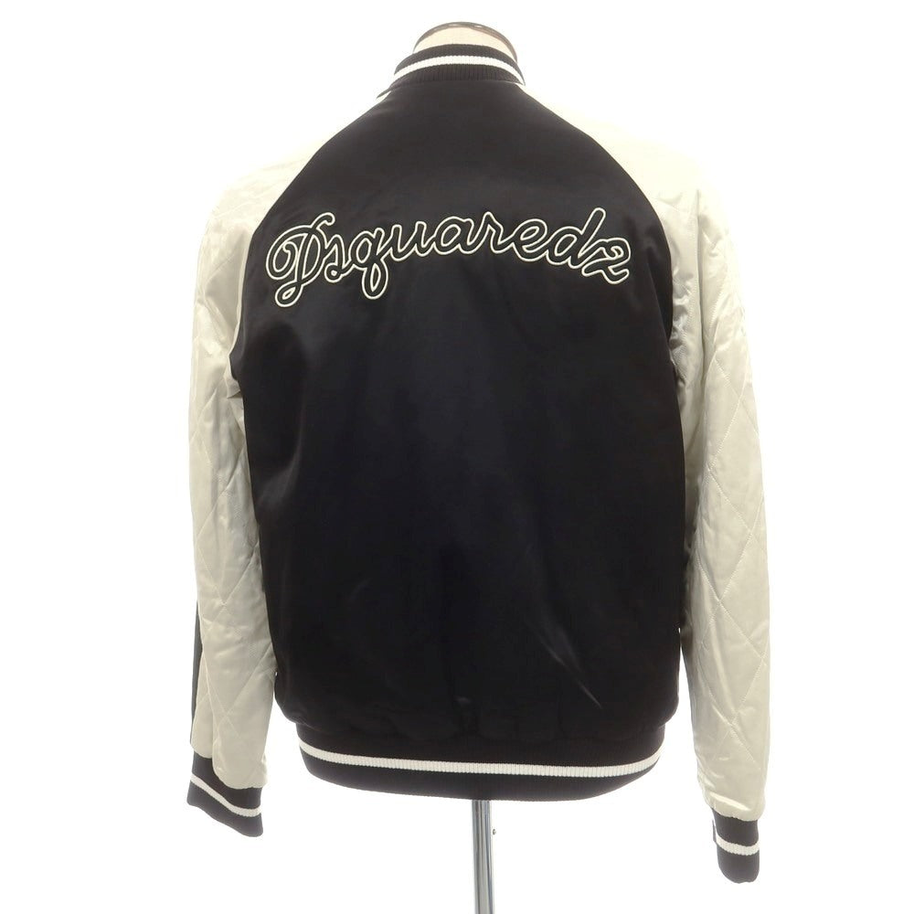 【新品】ディースクエアード DSQUARED2 スカジャン 中綿ブルゾン ブラックxホワイト【 50 】【 状態ランクN 】【 メンズ 】