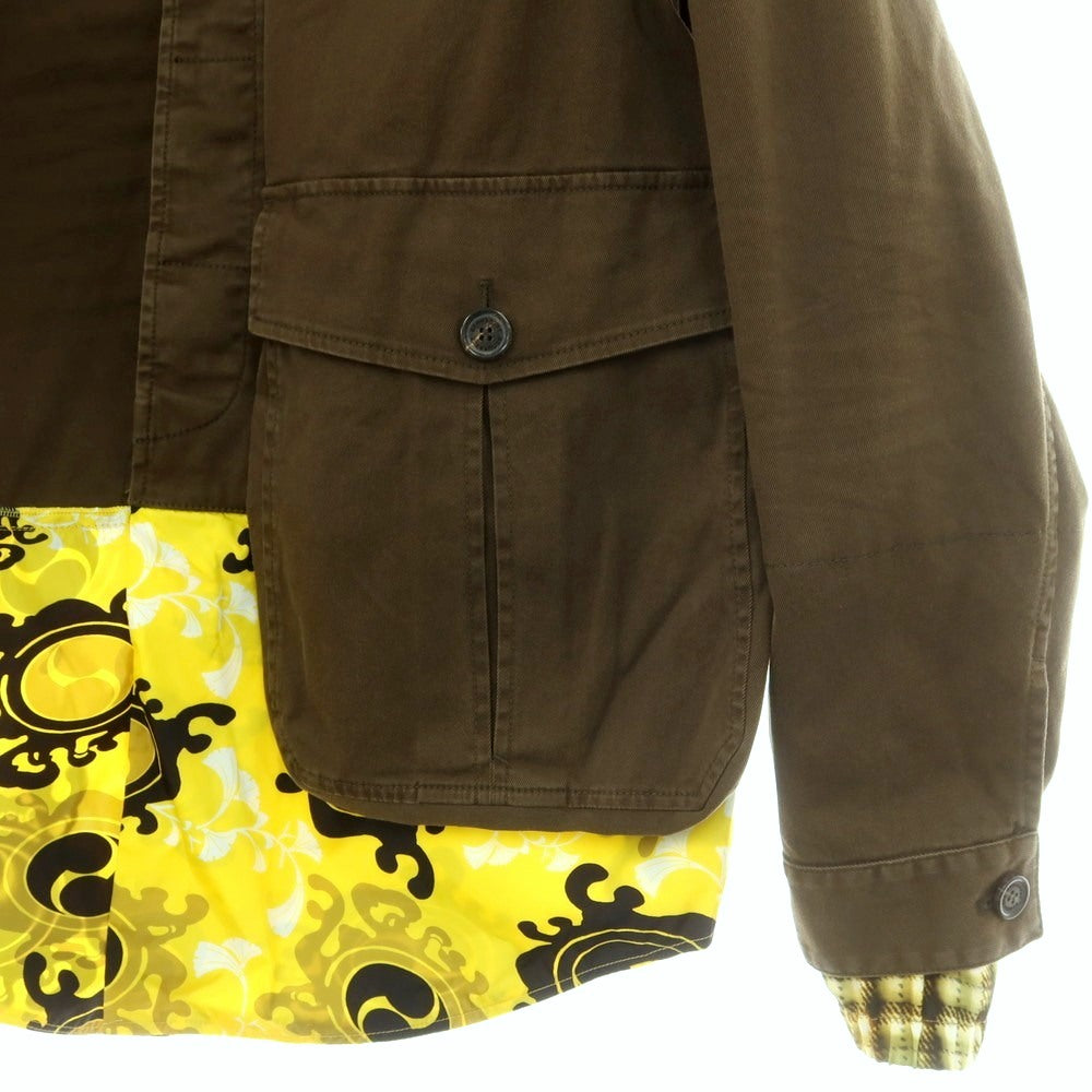 【新品】ディースクエアード DSQUARED2 ストレッチ コットン ワークジャケット ダークオリーブ【 50 】【 状態ランクN 】【 メンズ 】