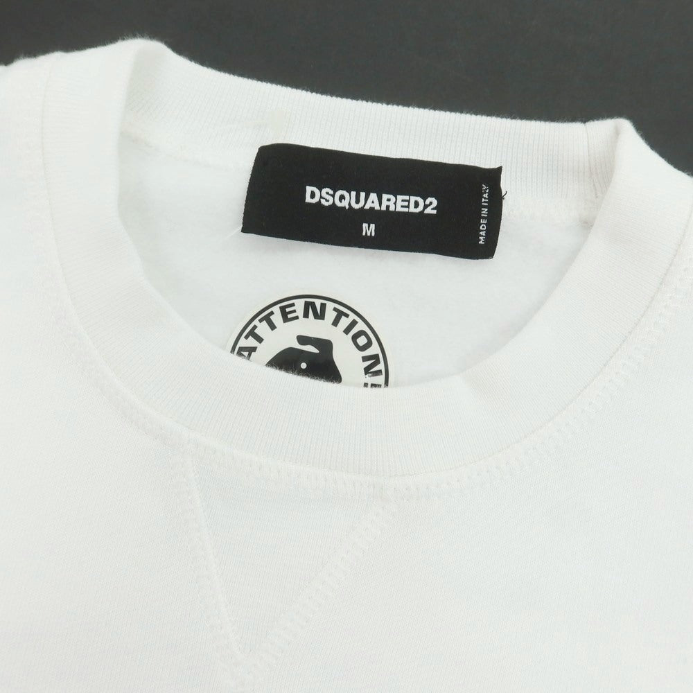 【新品アウトレット】ディースクエアード DSQUARED2 コットン クルーネック スウェット ホワイト【 M 】【 状態ランクN- 】【 メンズ 】