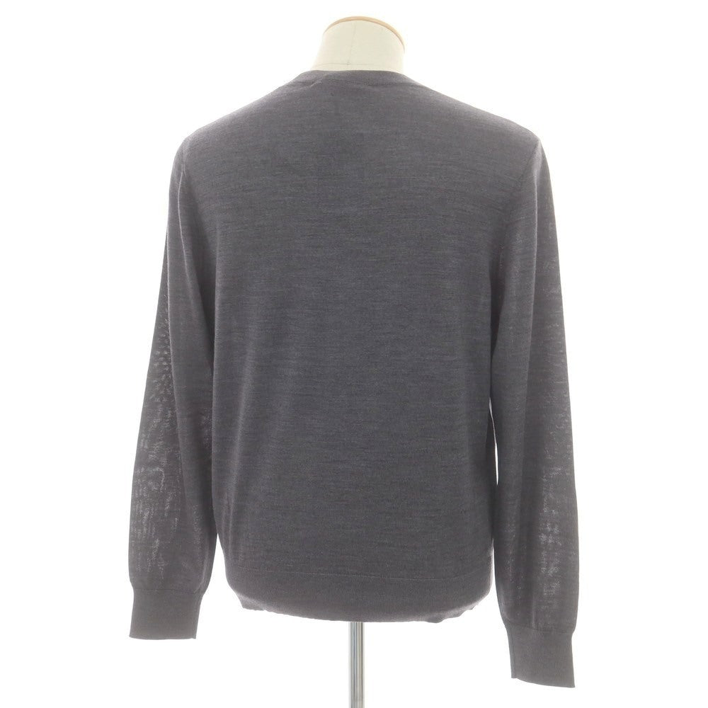 【新品】ディースクエアード DSQUARED2 ハイゲージ ウール クルーネック プルオーバーニット グレー【 M 】【 状態ランクN 】【 メンズ 】