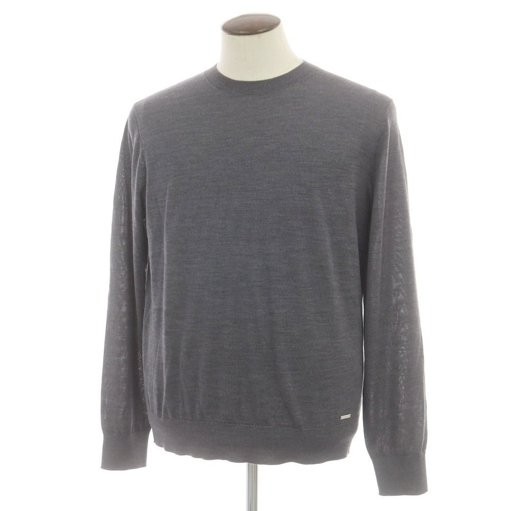 【新品】ディースクエアード DSQUARED2 ハイゲージ ウール クルーネック プルオーバーニット グレー【 XL 】【 状態ランクN 】【 メンズ 】