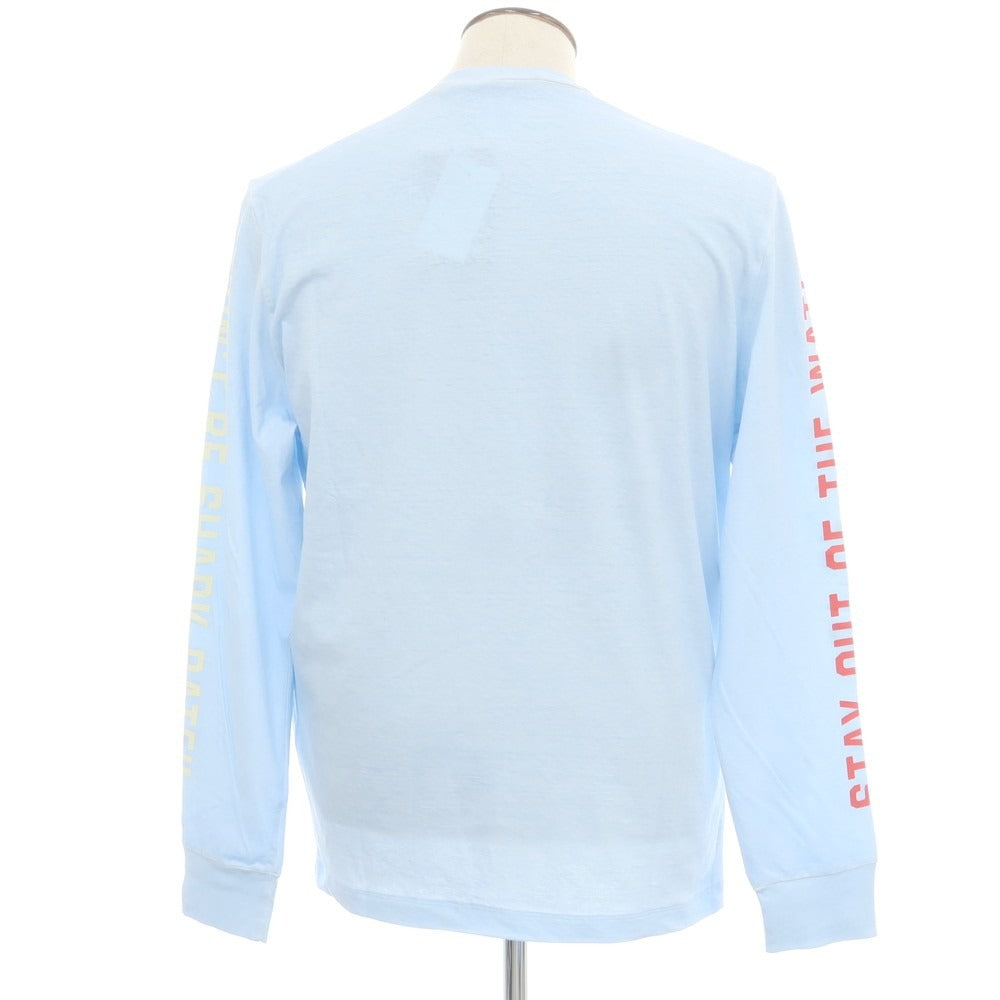 【新品】ディースクエアード DSQUARED2 コットン クルーネック 長袖Tシャツ ライトブルー【 L 】【 状態ランクN 】【 メンズ 】