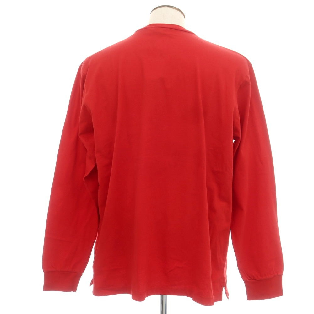 【新品】ディースクエアード DSQUARED2 コットン クルーネック 長袖Tシャツ レッド【 L 】【 状態ランクN 】【 メンズ 】