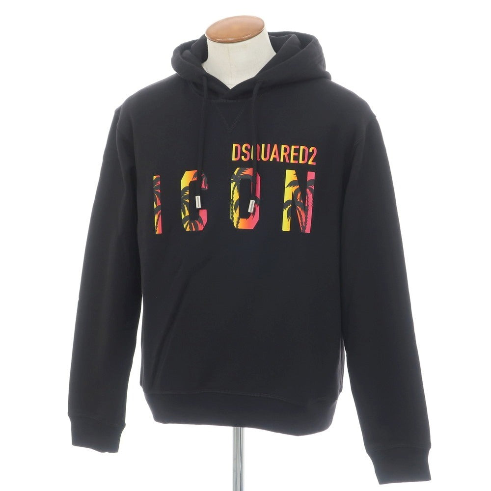 【新品】ディースクエアード DSQUARED2 コットン スウェット プルオーバー パーカー ブラック【 M 】【 状態ランクN 】【 メンズ 】