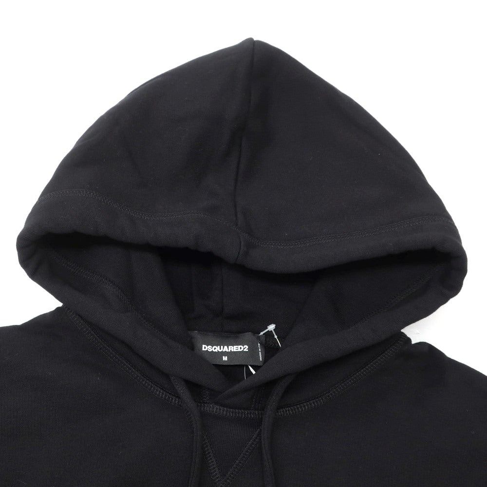 【新品】ディースクエアード DSQUARED2 コットン スウェット プルオーバー パーカー ブラック【 M 】【 状態ランクN 】【 メンズ 】