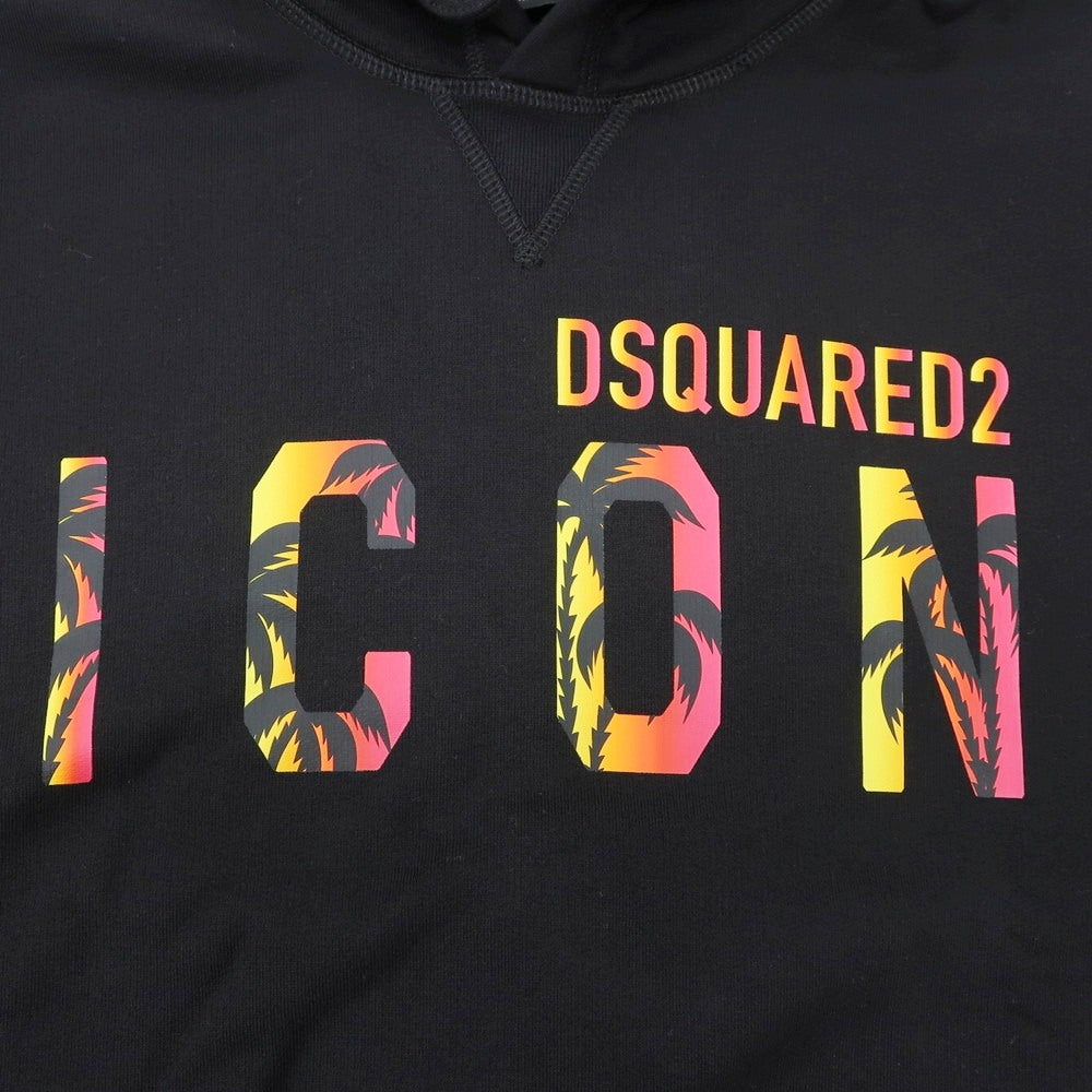 【新品】ディースクエアード DSQUARED2 コットン スウェット プルオーバー パーカー ブラック【 M 】【 状態ランクN 】【 メンズ 】