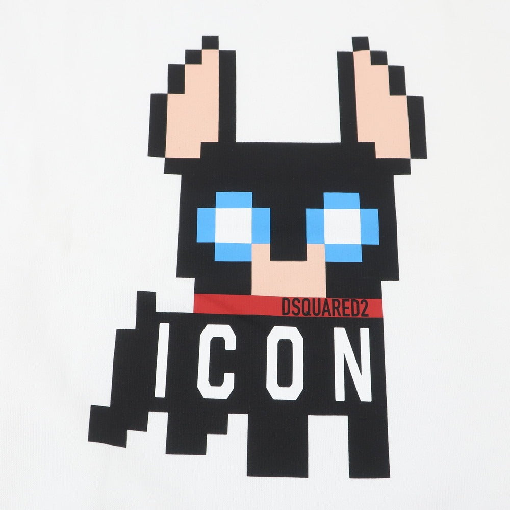 【新品】ディースクエアード DSQUARED2 コットン スウェット プルオーバー パーカー ホワイト【 L 】【 状態ランクN 】【 メンズ 】