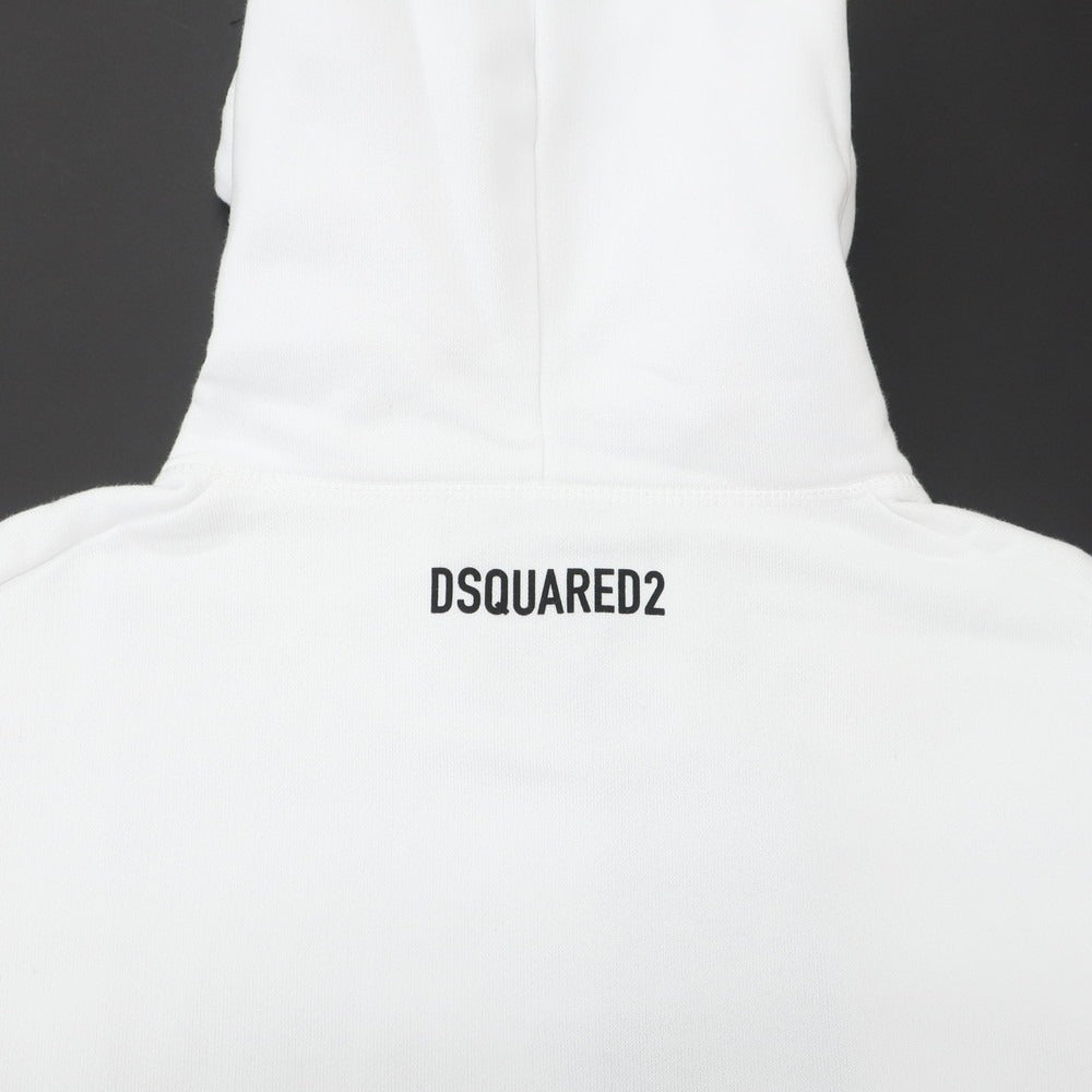 【新品】ディースクエアード DSQUARED2 コットン スウェット プルオーバー パーカー ホワイト【 L 】【 状態ランクN 】【 メンズ 】