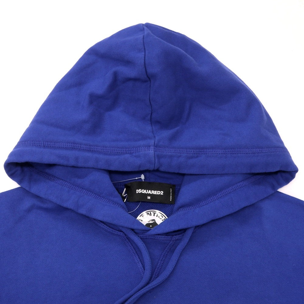 【新品】ディースクエアード DSQUARED2 コットン スウェット プルオーバー パーカー ブルー【 M 】【 状態ランクN 】【 メンズ 】