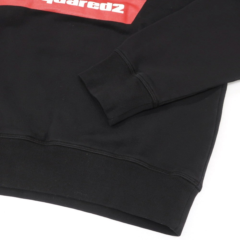 【新品】ディースクエアード DSQUARED2 コットン スウェット プルオーバー パーカー ブラック【 S 】【 状態ランクN 】【 メンズ 】