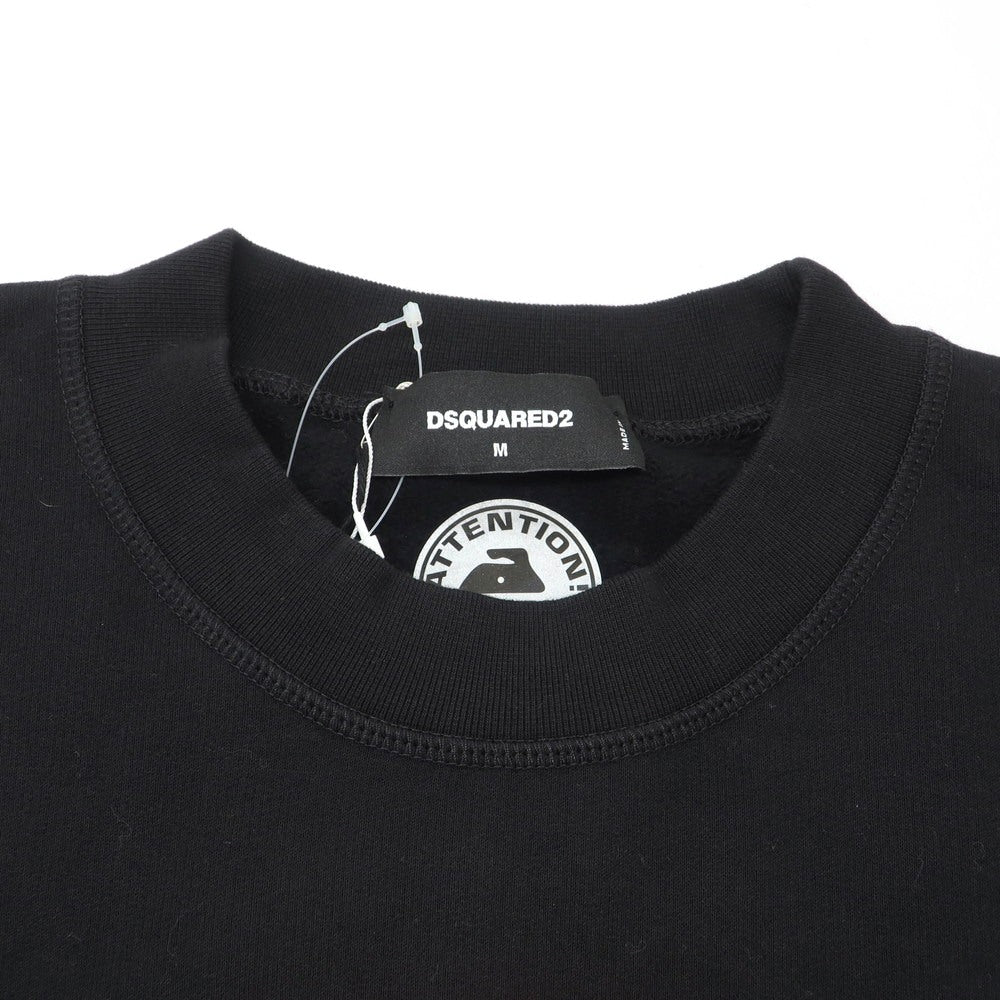【新品】ディースクエアード DSQUARED2 コットン クルーネック スウェット ブラック【 M 】【 状態ランクN 】【 メンズ 】