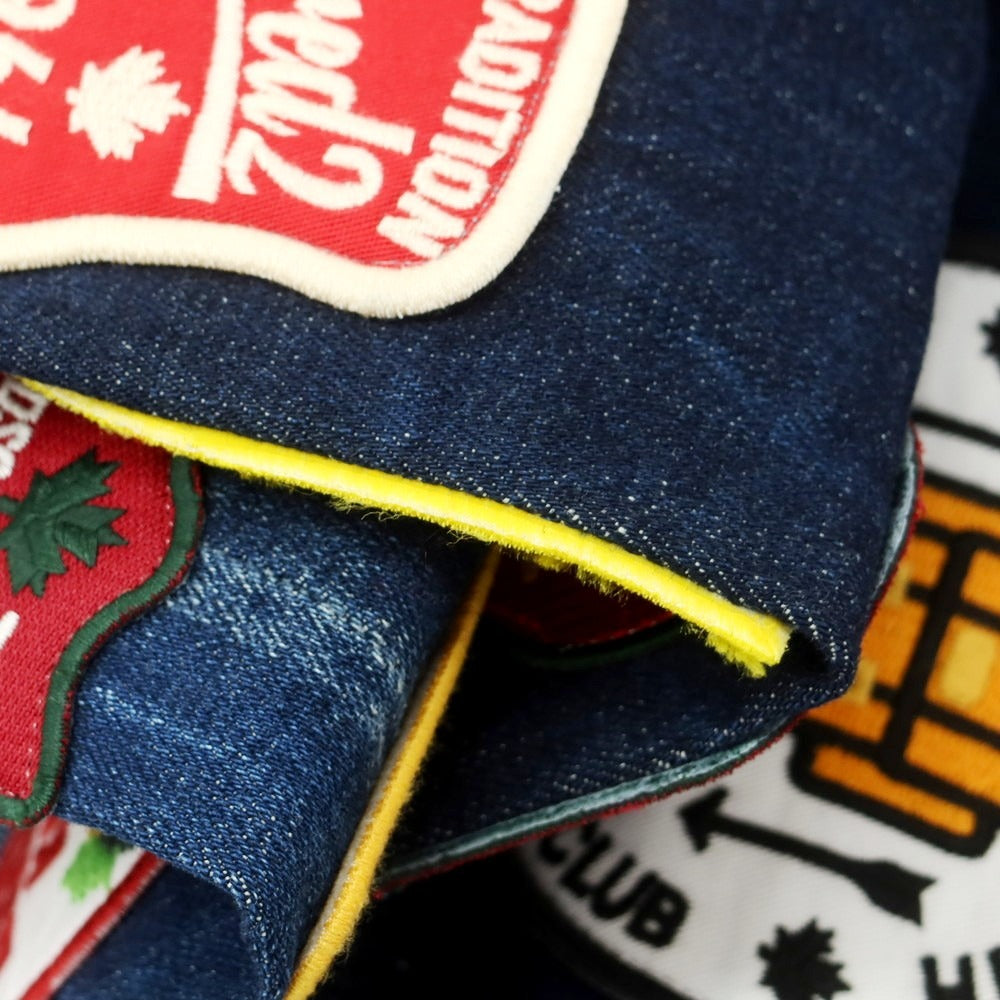 【新品】ディースクエアード DSQUARED2 642 JEAN ストレッチ コットン ワッペン ジーンズ デニムパンツ ネイビー【 58 】【 状態ランクN 】【 メンズ 】