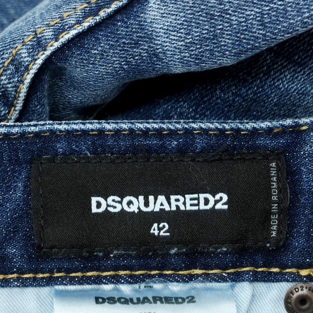 【新品】ディースクエアード DSQUARED2 REGULAR JEAN ストレッチ コットン ジーンズ デニムパンツ ネイビー【 42 】【 状態ランクN 】【 メンズ 】
