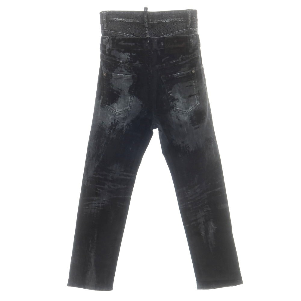 【新品アウトレット】ディースクエアード DSQUARED2 642 Twin Pack Jean ストレッチ コットン ジーンズ デニムパンツ ブラック【 42 】【 状態ランクN- 】【 メンズ 】