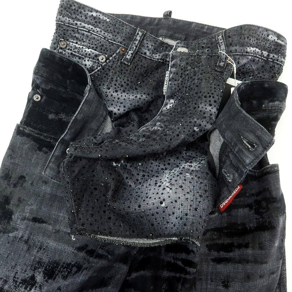 【新品】ディースクエアード DSQUARED2 642 Twin Pack Jean ストレッチ コットン ジーンズ デニムパンツ ブラック【 42 】【 状態ランクN 】【 メンズ 】