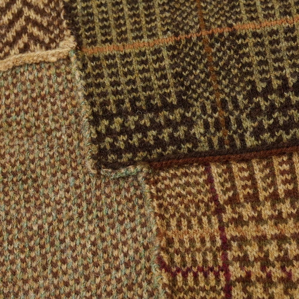 【中古】ラルフローレンラグビー RALPH LAUREN RUGBY ウールアルパカ カーディガン ブラウンxベージュ【 S 】【 状態ランクB 】【 メンズ 】