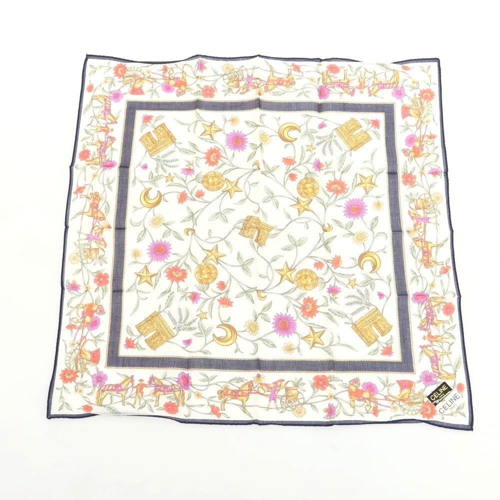 【中古】セリーヌ CELINE ハンカチ 7点セット ネイビー【 状態ランクA 】【 ユニセックス 】