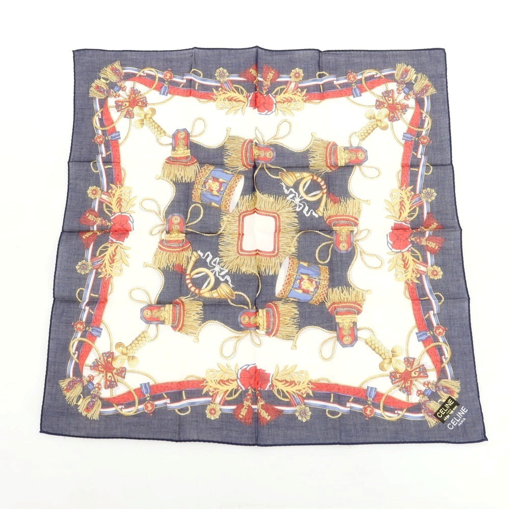 【中古】セリーヌ CELINE ハンカチ 7点セット ネイビー【 状態ランクA 】【 ユニセックス 】