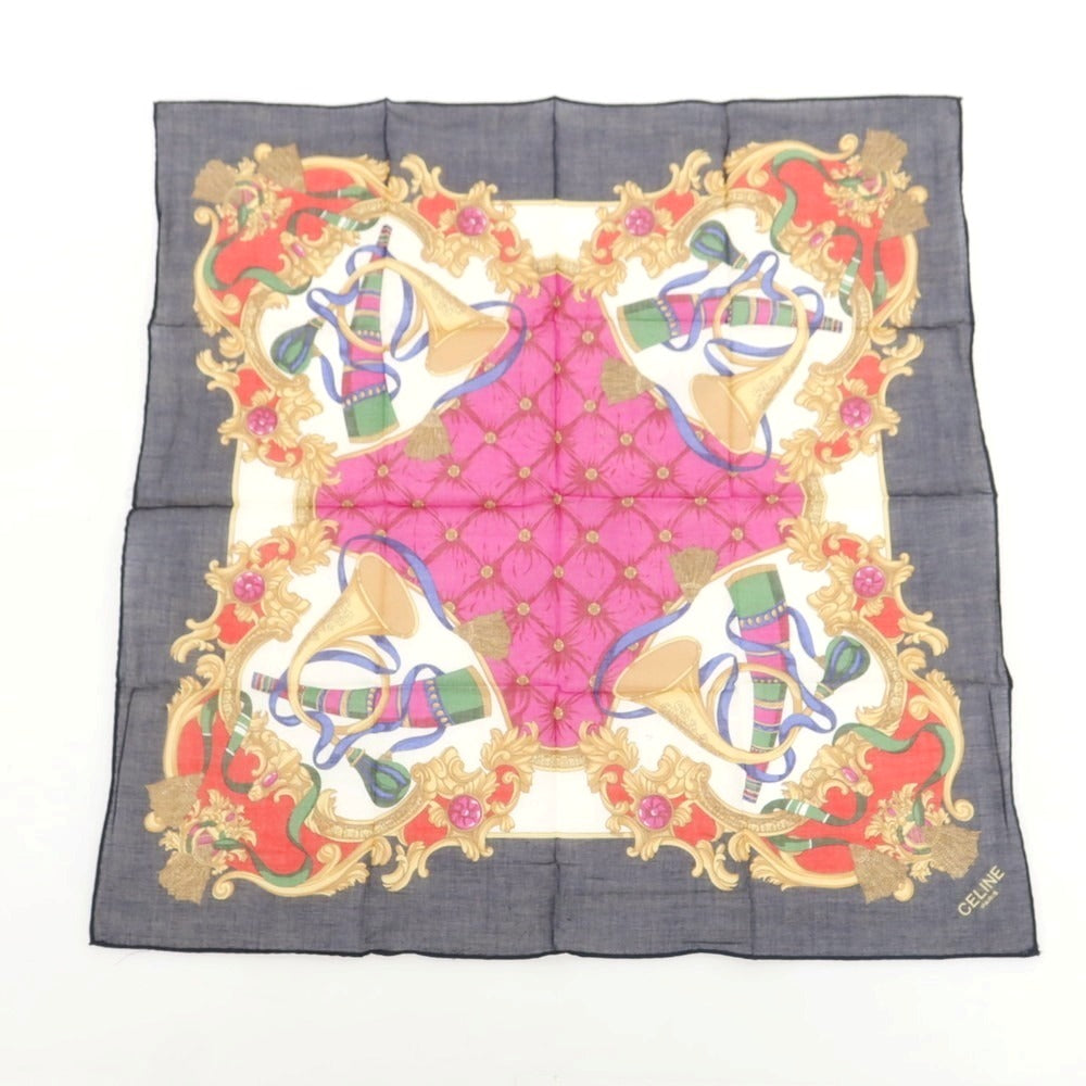 【中古】セリーヌ CELINE ハンカチ 7点セット ネイビー【 状態ランクA 】【 ユニセックス 】